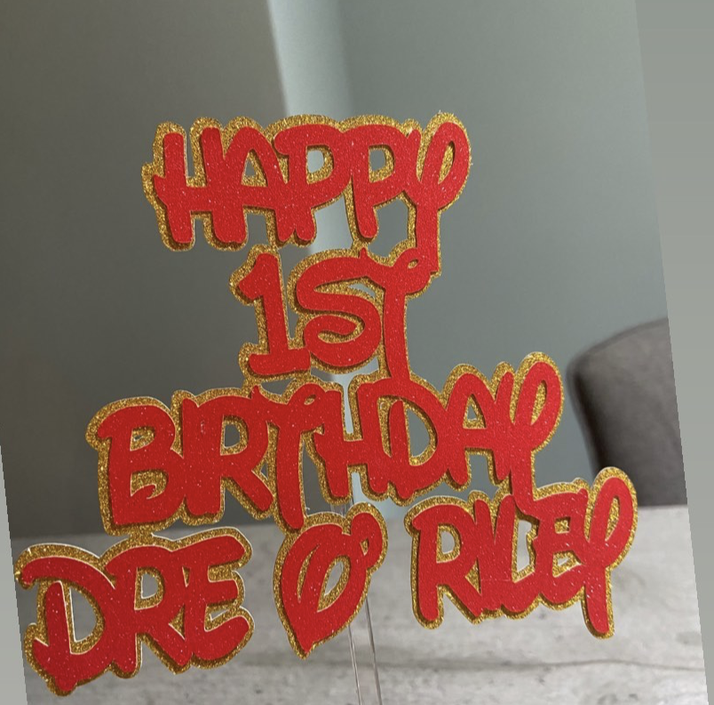 Personalised Cake topper