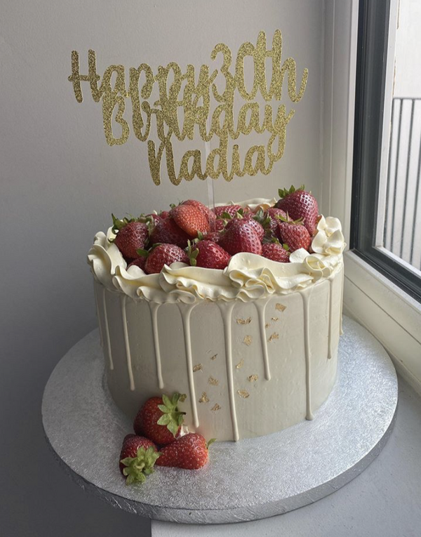 Personalised cardstock cake topper - Topptastic Ltd