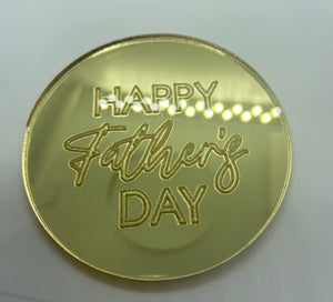 Engraved Father's Day Cupcake disc- Pack of 2