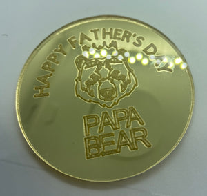 Engraved Father's Day Cupcake disc- Pack of 2