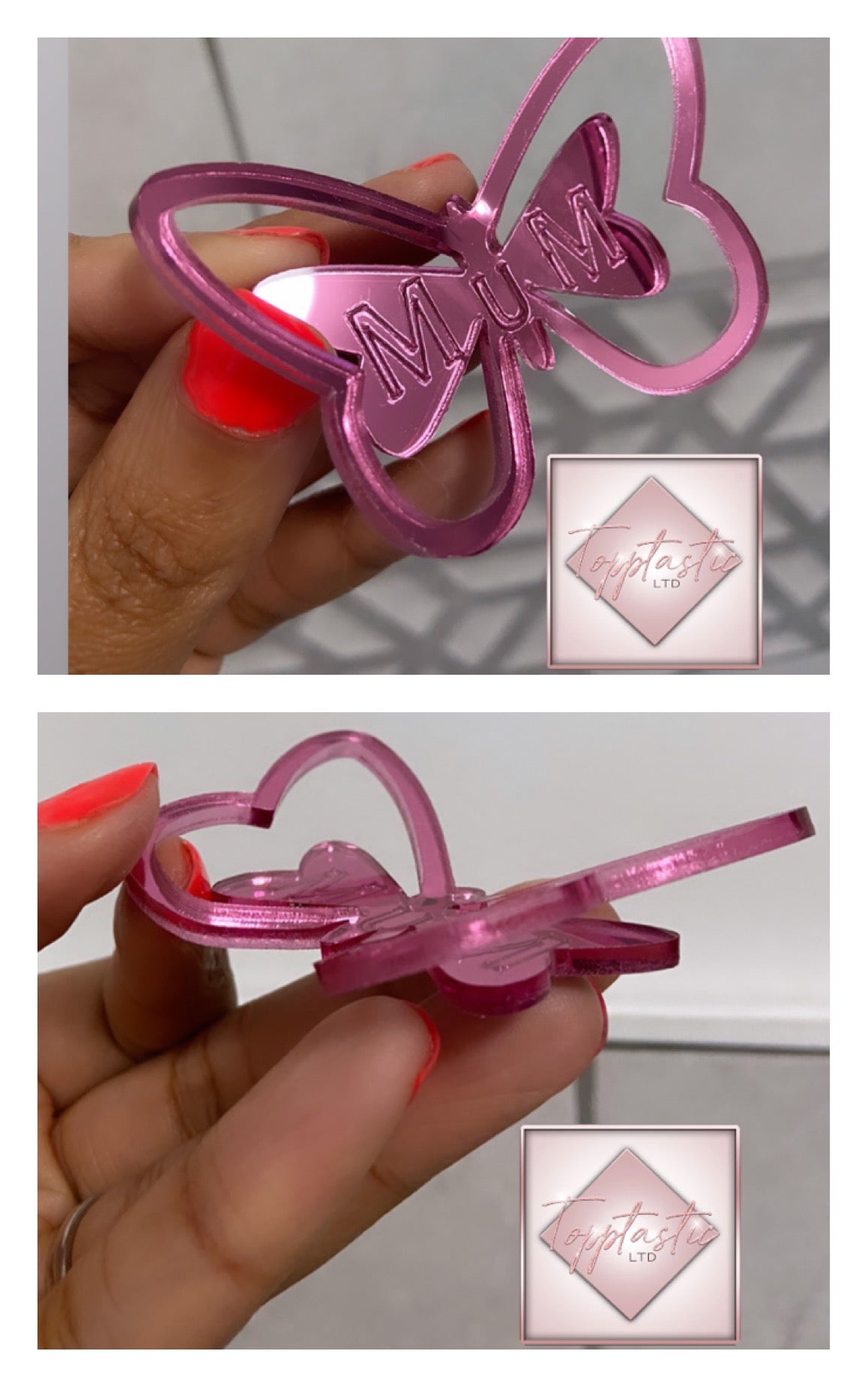 3D 'MUM'/ Mother's Day Acrylic Butterfly