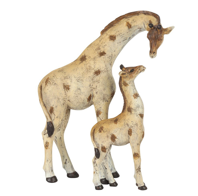 Giraffe Mother and Baby Figurine