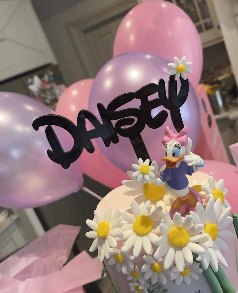 Disney font Acrylic cake Topper/ Charm