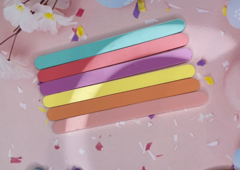 Pastel Mix Acrylic Cakesicle Sticks- Rounded