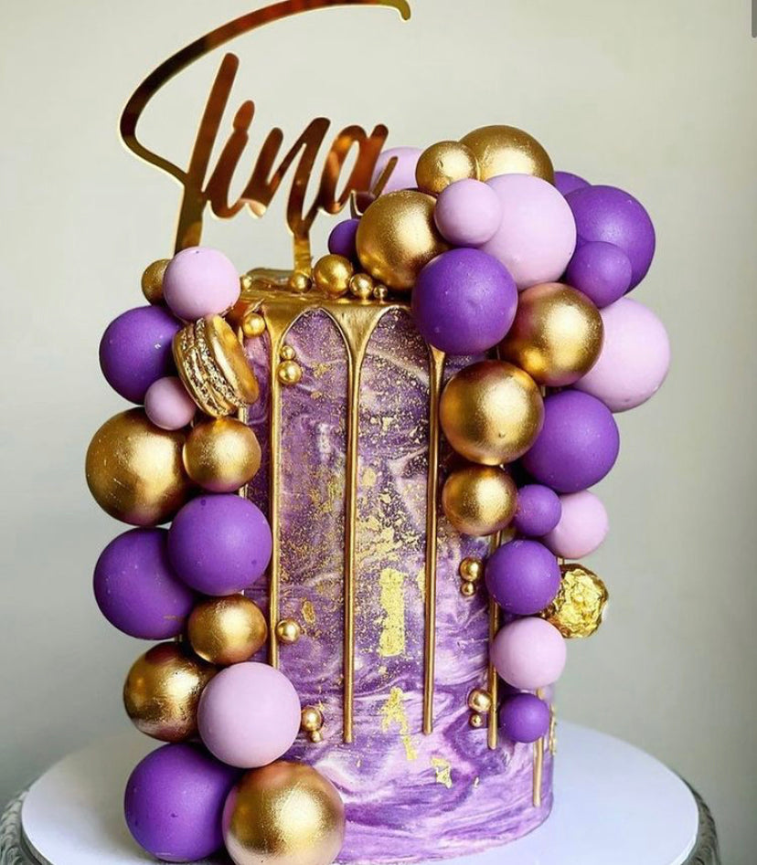 NAME Acrylic cake topper: Choose your Font