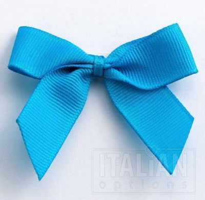 5mm wide Grosgrain bows- Pack of 6- self adhesive- Turquoise