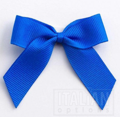 5mm wide Grosgrain bows- Pack of 6- self adhesive- Royal Blue