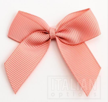 5mm wide Grosgrain bows- Pack of 6- self adhesive- Rose Gold