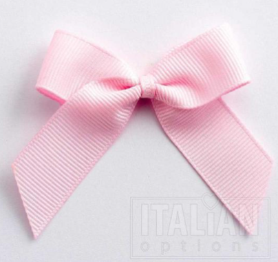 5mm wide Grosgrain bows- Pack of 6- self adhesive- Pale Pink