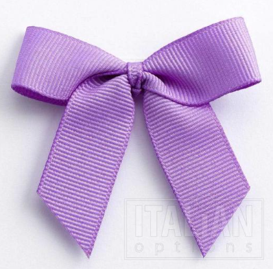 5mm wide Grosgrain bows- Pack of 6- self adhesive- Lilac