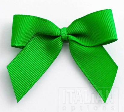 5mm wide Grosgrain bows- Pack of 6- self adhesive- Emerald