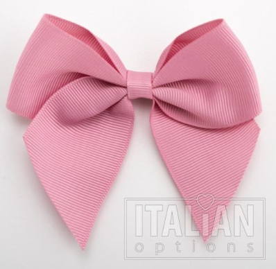 10mm wide Grosgrain bows- Pack of 6- self adhesive- Antique Pink