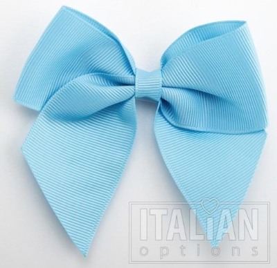 10mm wide Grosgrain bows- Pack of 6- self adhesive- Pale Blue