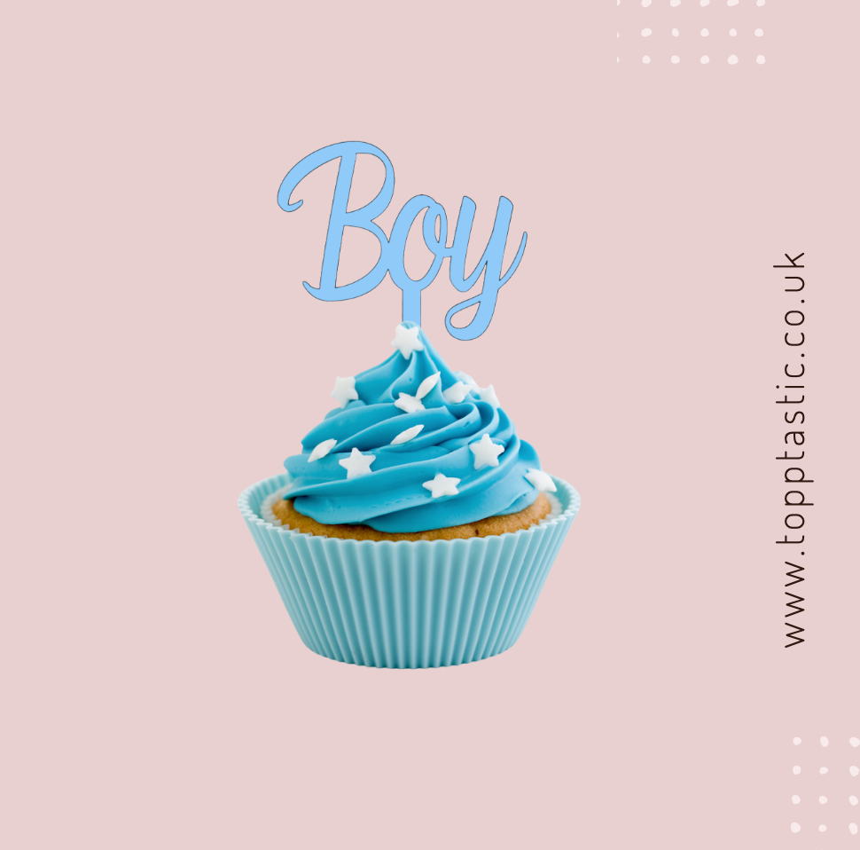 Boy Cupcake topper- Pack of 4