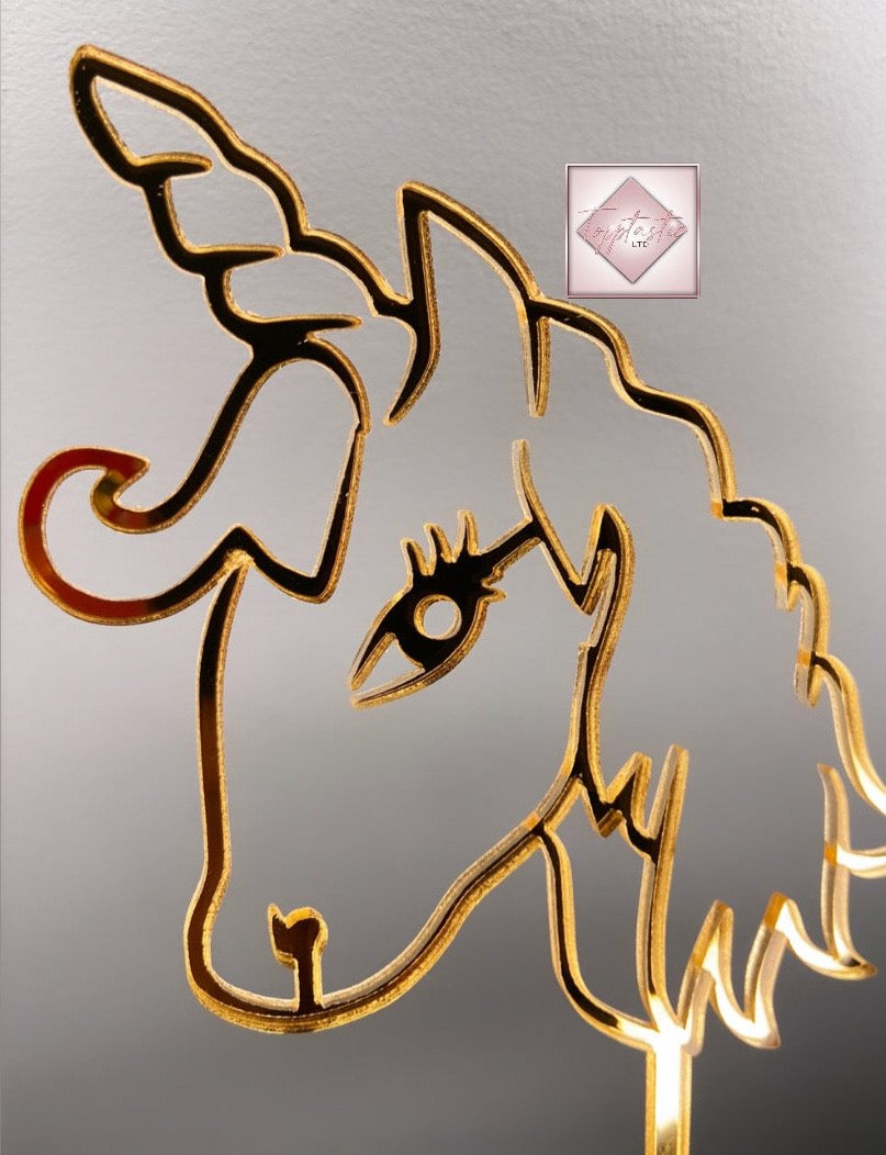 Unicorn Head Acrylic cake topper