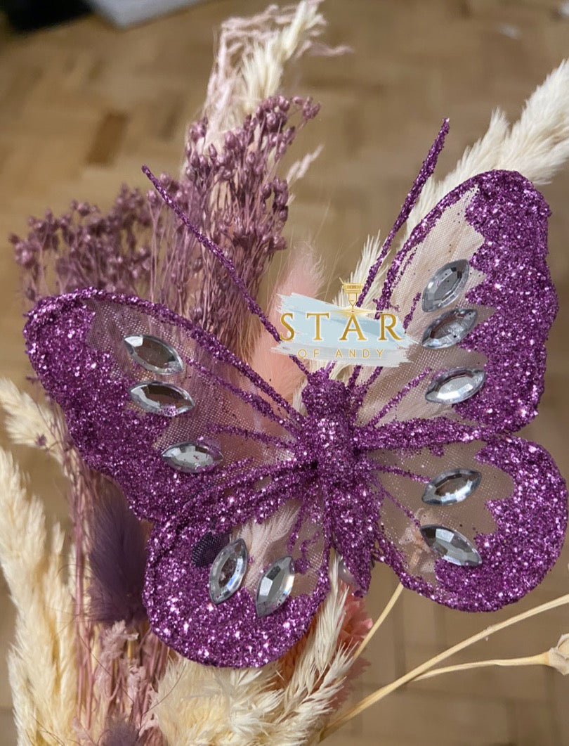Glitter Butterfly Clip