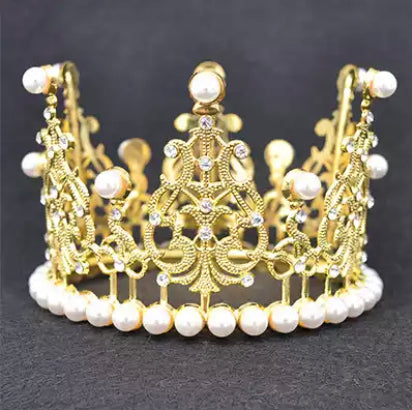 Large Pearl crown- Gold/ Silver.