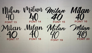 Double layered Personalised Topper: Choose your Font