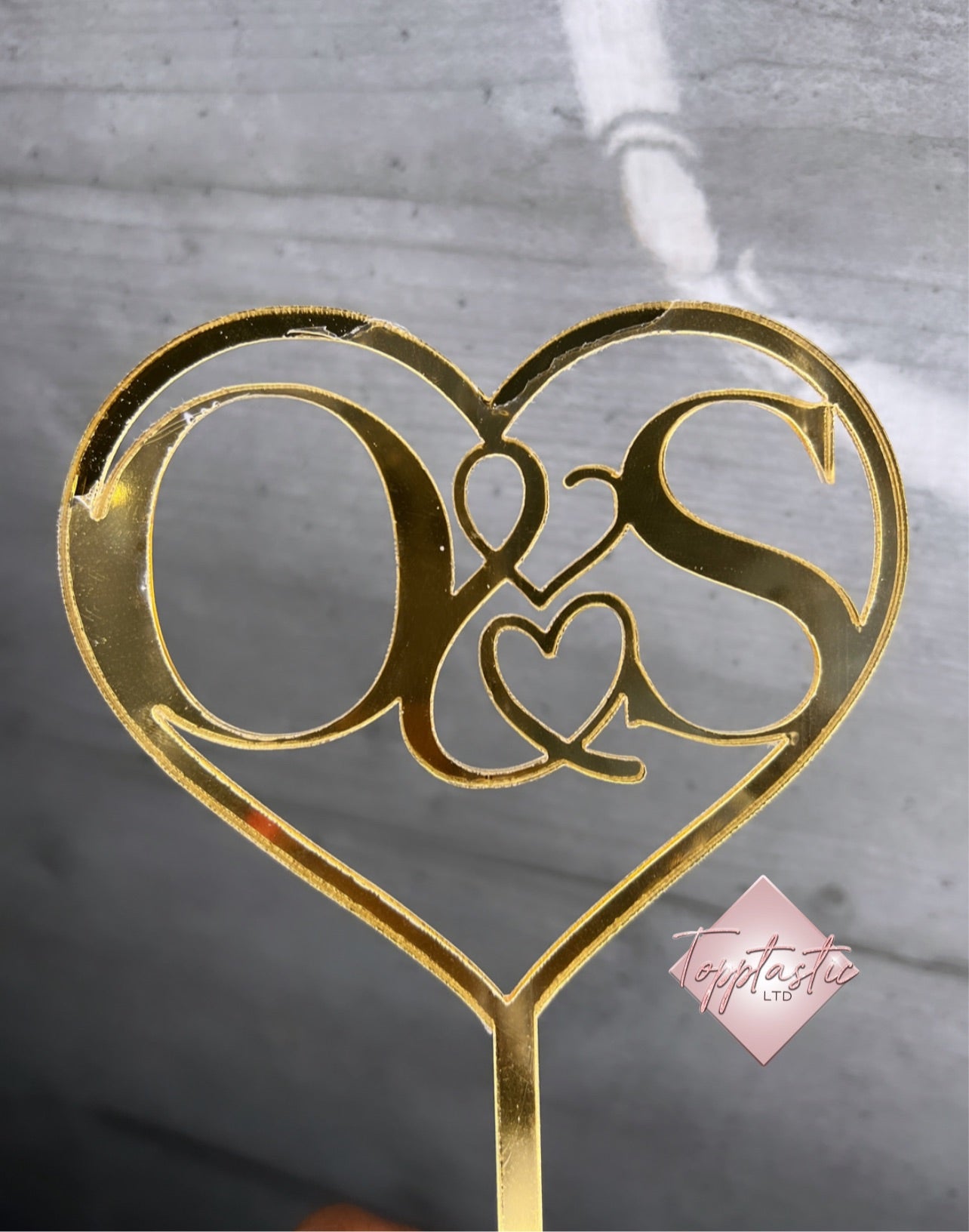 Initials/ Wedding Acrylic cake topper