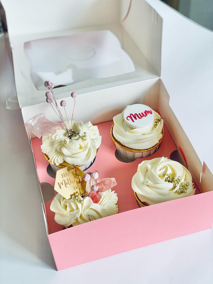 Mini Hexagon Mothers Day cupcake disc- PACK OF 2