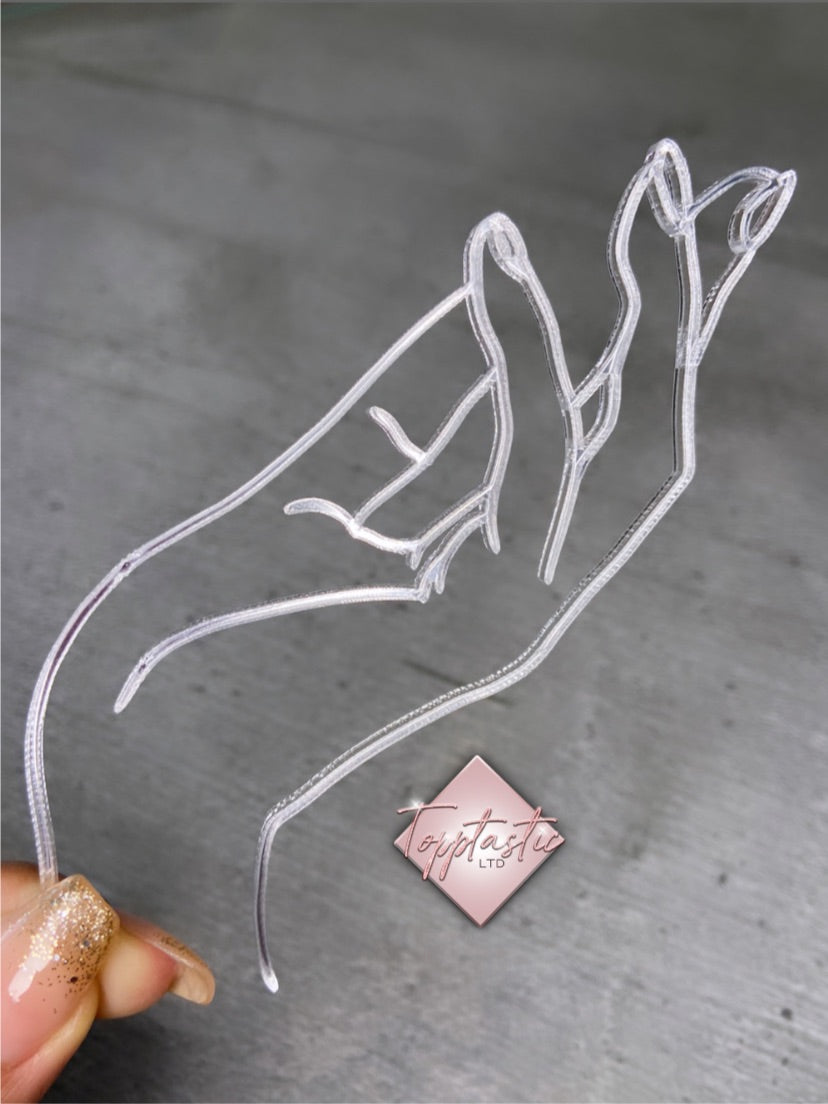 ‘HAND’ Minimalist face art charm/ silhouette