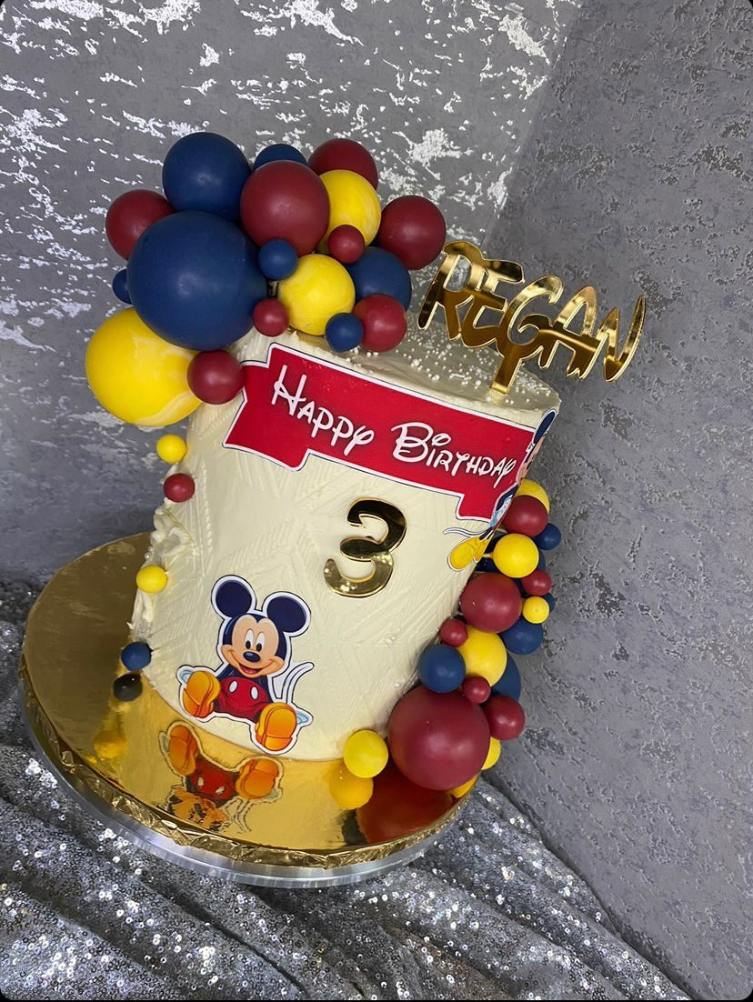Disney/ Mickey Font Name  and Age TOPPER SET
