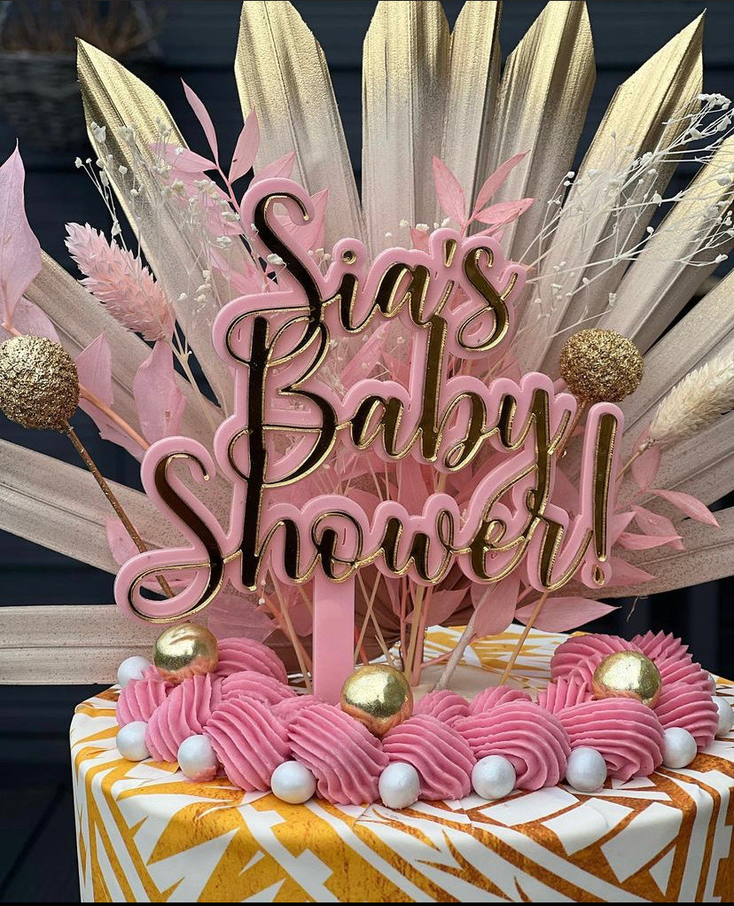 Double layered acrylic topper