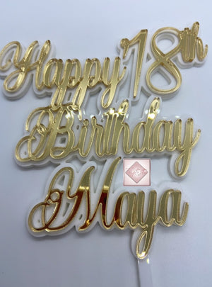 Double layered acrylic Topper