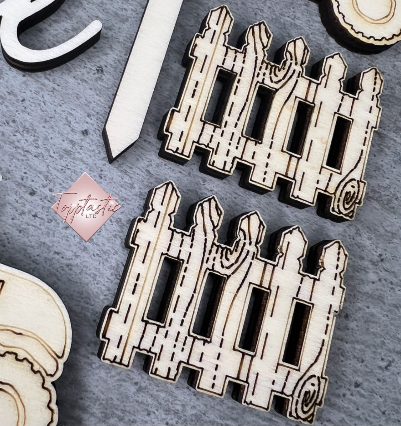 Set of wooden fences