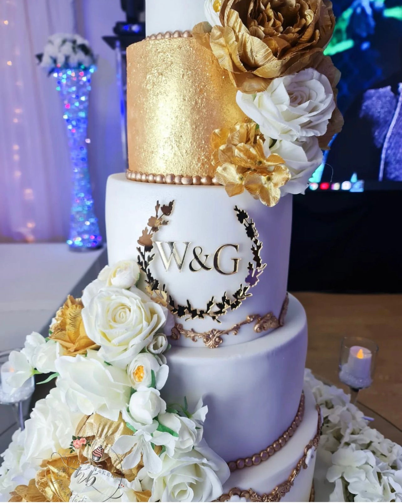 Floral wreath/ frame and Initial Set