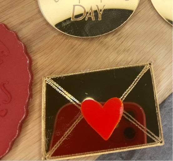 Love envelope Cupcake Topper- PACK of 2