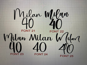 Age Cake topper: Choose your Font