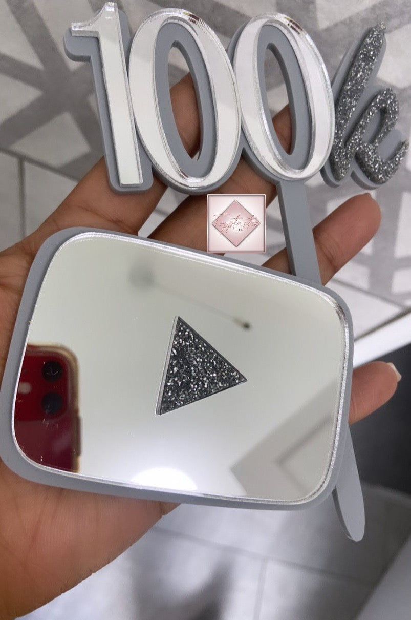 YouTube cake topper/ charm