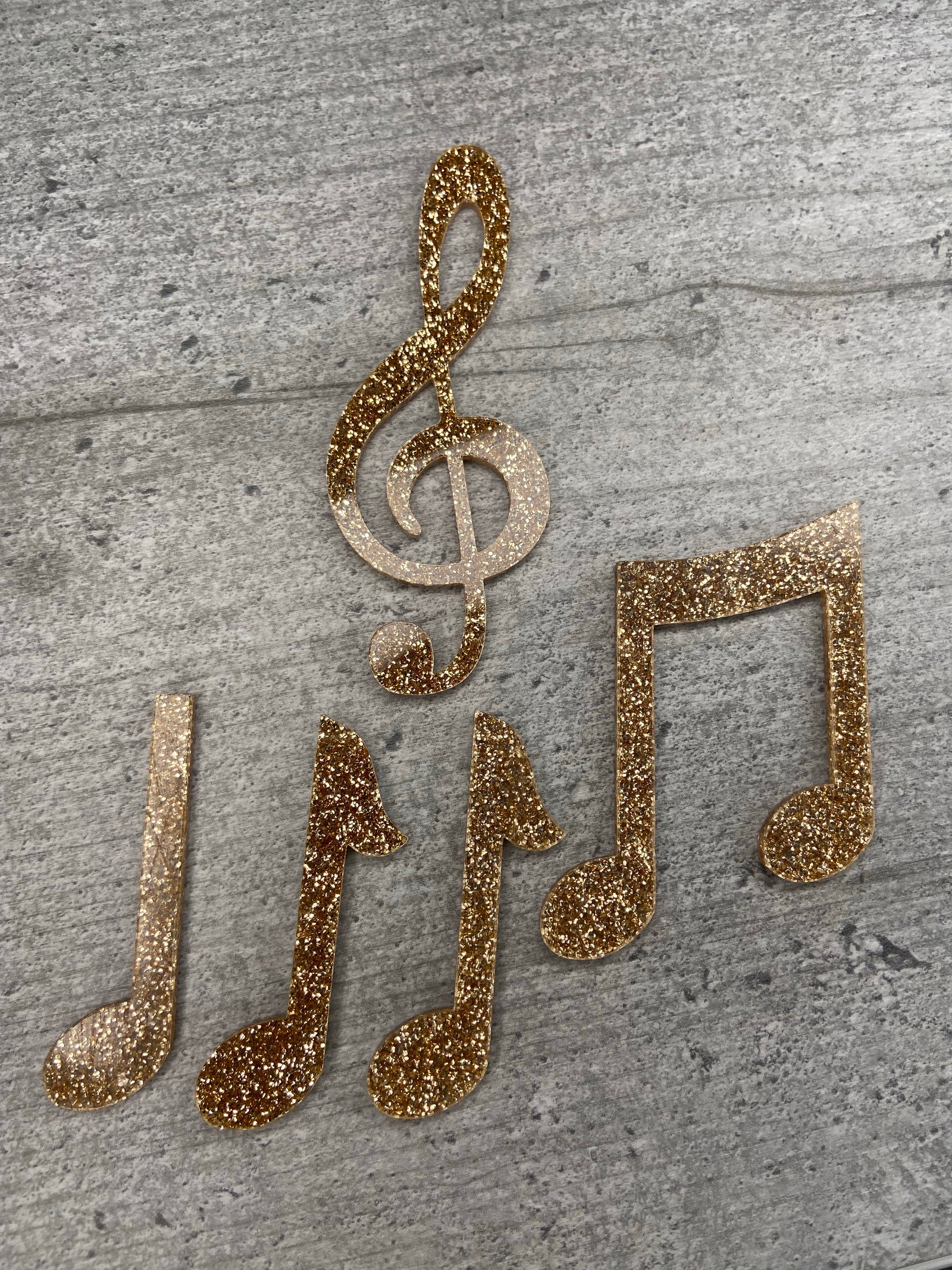 Music note charms- Set of 5
