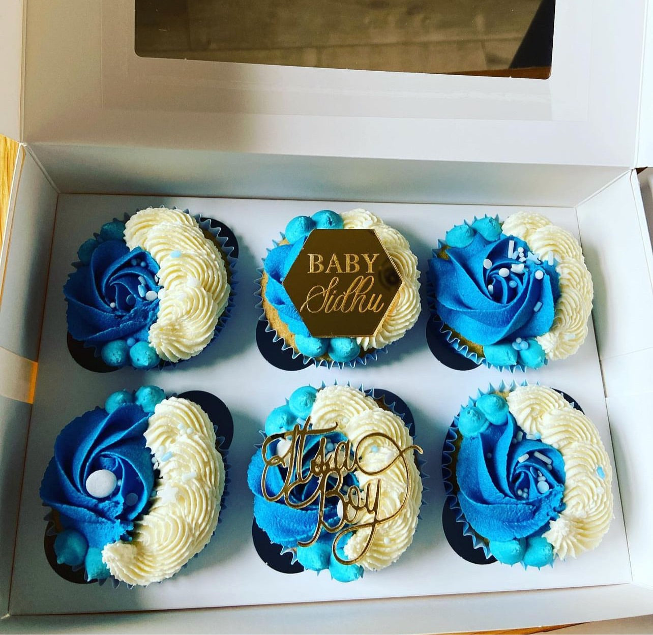 Its a Girl/Boy Acrylic Cupcake charm- Pack of 3