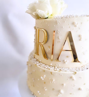 Initials/ Wedding Acrylic cake charms