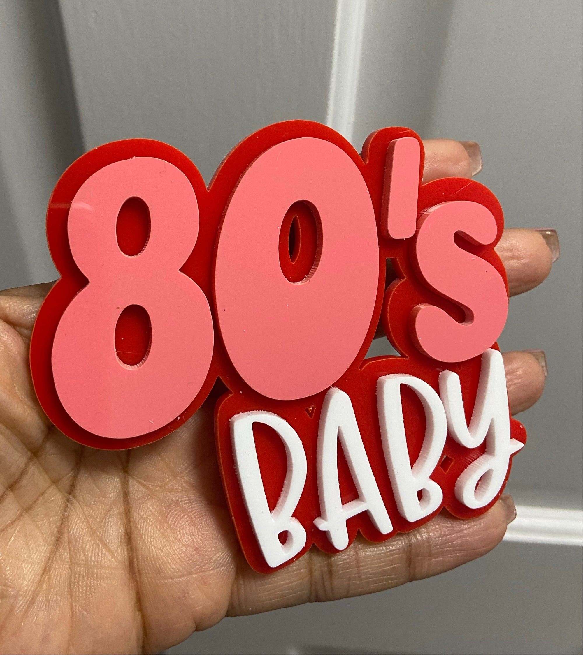 80's Baby Cake charm/topper