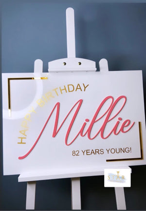 Personalised backdrop/ event sign