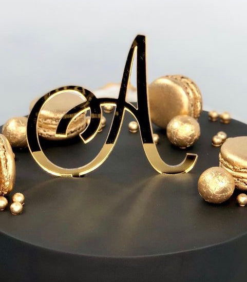 SCRIPT LETTER/ INITIAL Acrylic topper