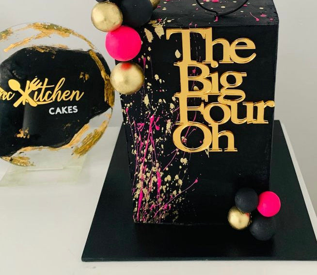 The Big Four Oh Acrylic cake charm