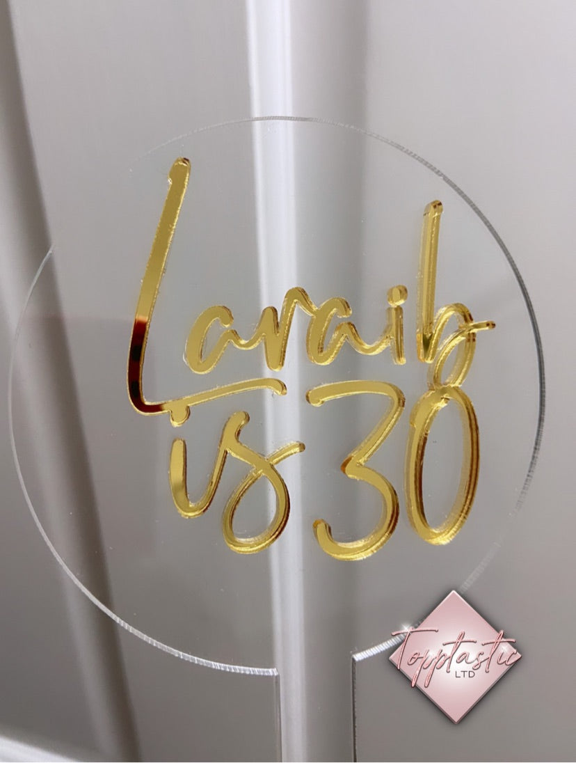 Acrylic Paddle with 'Name is Age'