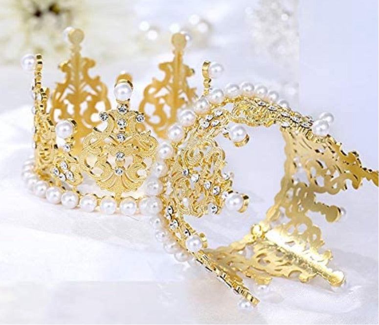 Pearl crown- Gold/ Silver.