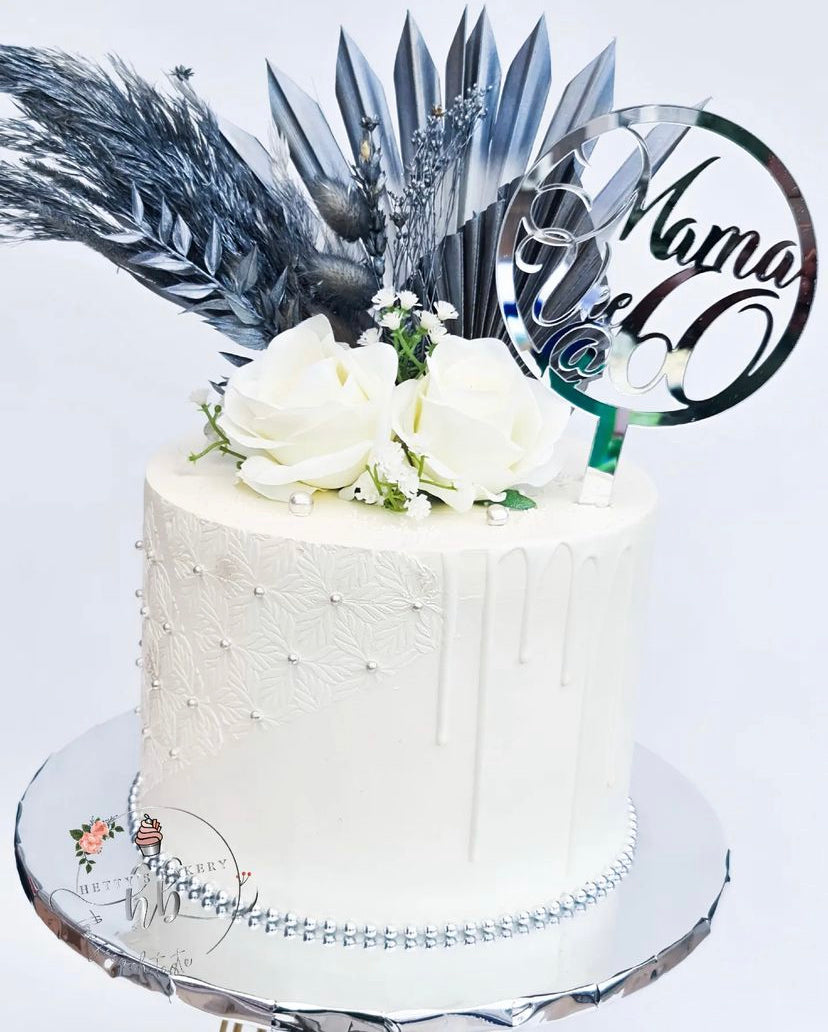 'Circle' Acrylic Cake topper
