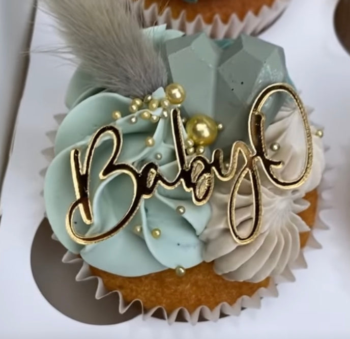Word/ Name cupcake Charm- Pack of 2