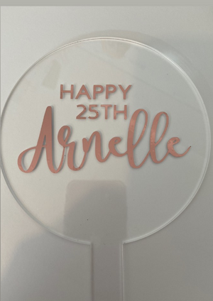 Circle Acrylic Paddle- TEXT only