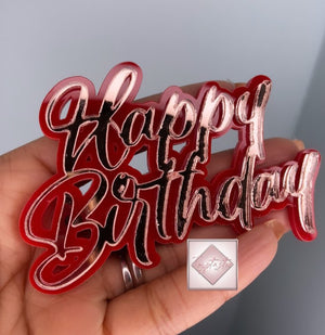 Happy Birthday Double layer acrylic charm