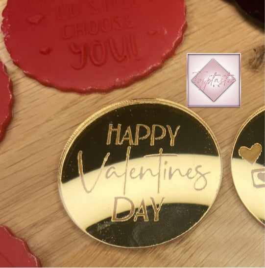 Happy Valentines Day Cupcake Topper- PACK of 2