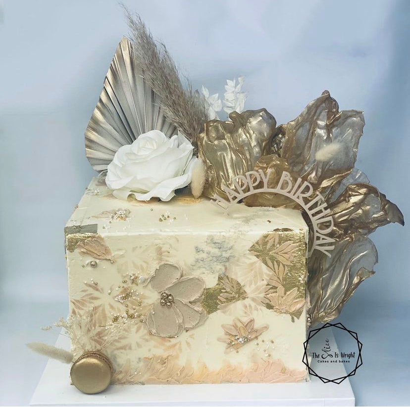 Arched Happy Birthday Acrylic cake topper