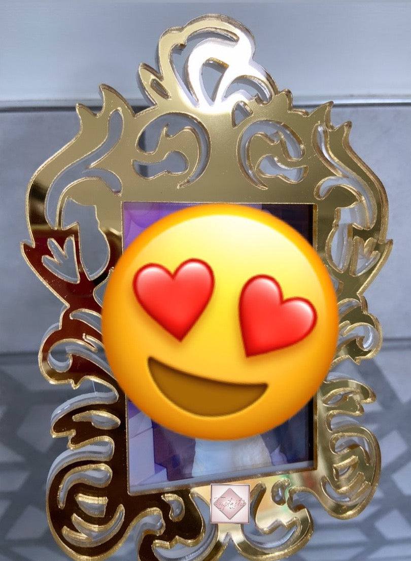 Photo frame cake topper