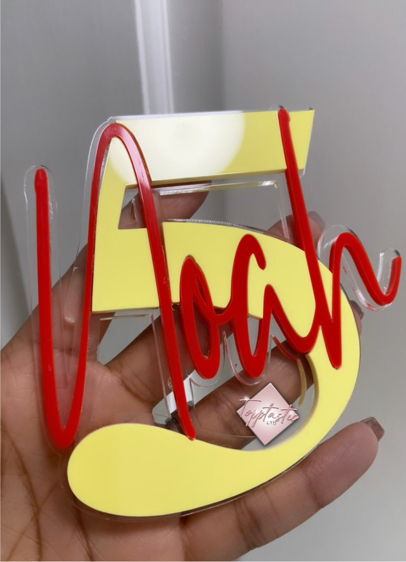 'Sliced' Number Cake Charm/Topper